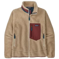 PATAGONIA M'S CLASSIC RETRO-X JKT DARK NATURAL W/SEQUOIA RED 23