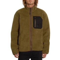 VOLCOM MUZZER FUZZAR ZIP SERVICE GREEN 23