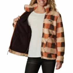 COLUMBIA WINTER PASS SHERPA FZ W WARM COPPER CHECK 23 -Columbia || Millet || The North Face Sales 9 116936 winter pass sherpa fz w warm copper check 1905913 858 04