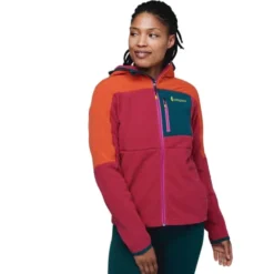 COTOPAXI W ABRAZO HOODED FULL-ZIP FLEECE CANYON & RASPBERRY 23