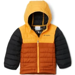 COLUMBIA BOYS POWDER LITE HDD JKT WARM COPPER MANGO ORANGE 23
