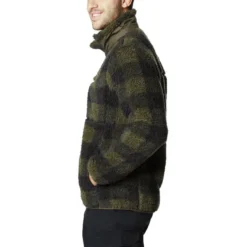 COLUMBIA WINTER PASS M PRINT FLEE OLIVE GREEN CHECK 23 -Columbia || Millet || The North Face Sales 9 128101 winter pass m print flee olive green check 1866565 319 03